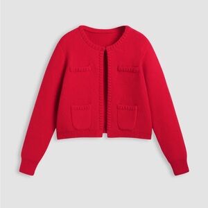 Cider Round Neck Pocket Knitted Cardigan